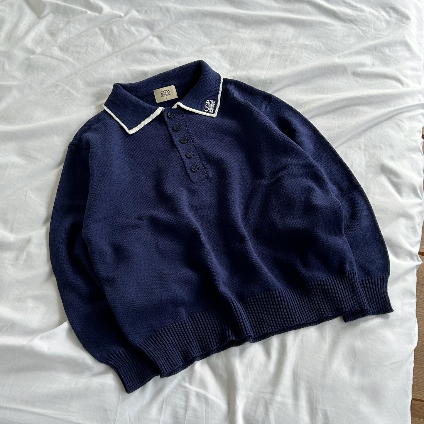 CGP Square Logo One Point Knit Polo