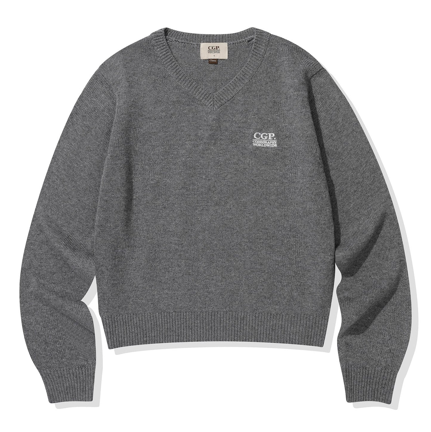 (Women) Small Square V-Neck Knit CBEWWKL041