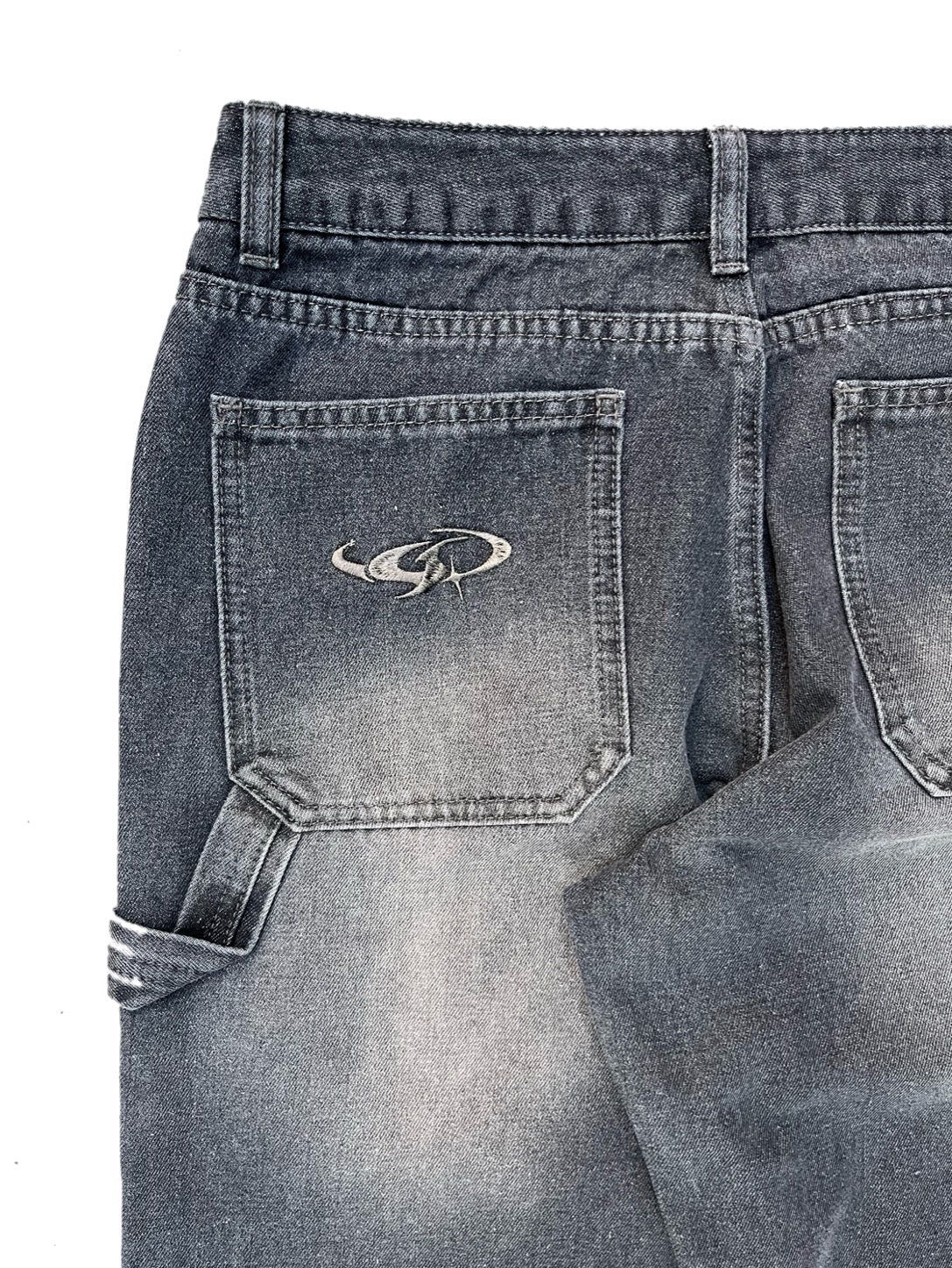 （Woman)Washed Double Knee Denim