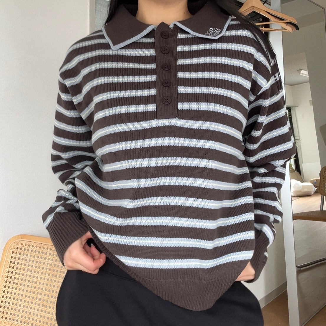 CGP Square Logo One Point Knit Polo