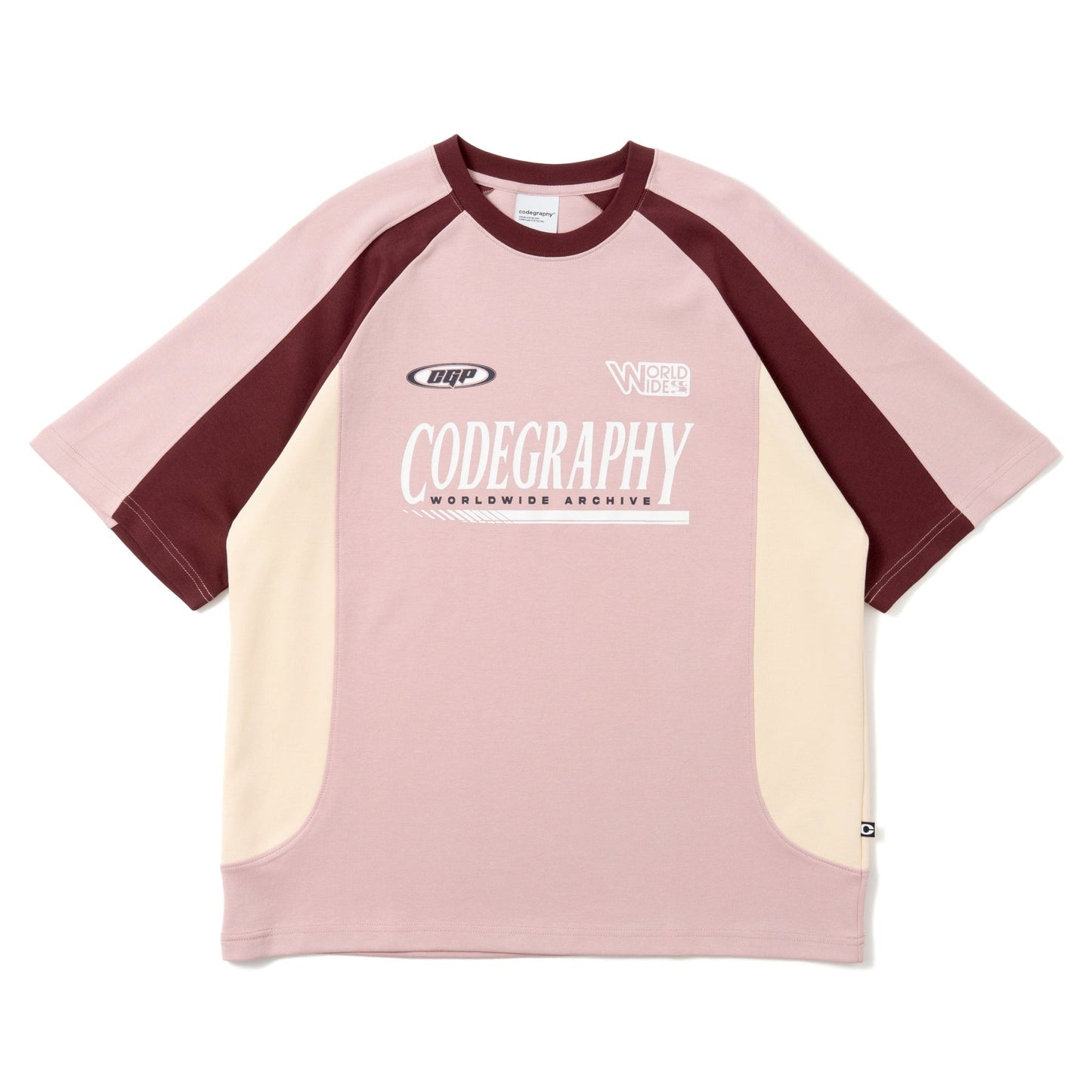 Racing color combination short sleeve t-shirt　CBEUUTS043A