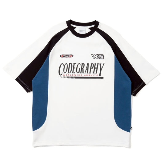 Racing color combination short sleeve t-shirt　CBEUUTS043A