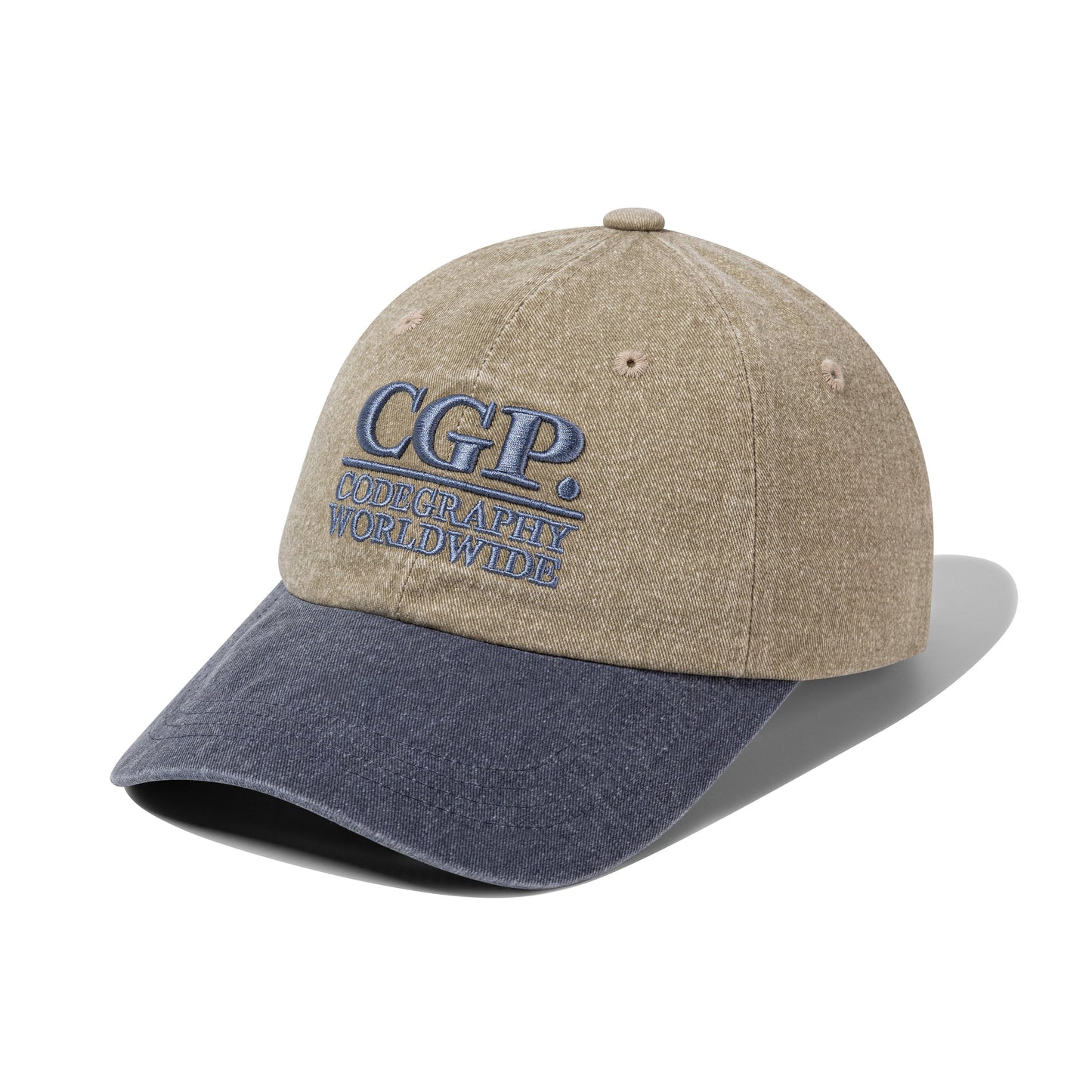 Square Logo Washing Color Blocking Ball Cap CBEWUAC031