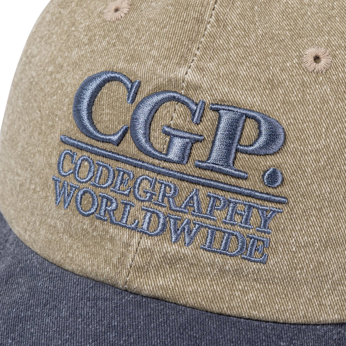 Square Logo Washing Color Blocking Ball Cap CBEWUAC031