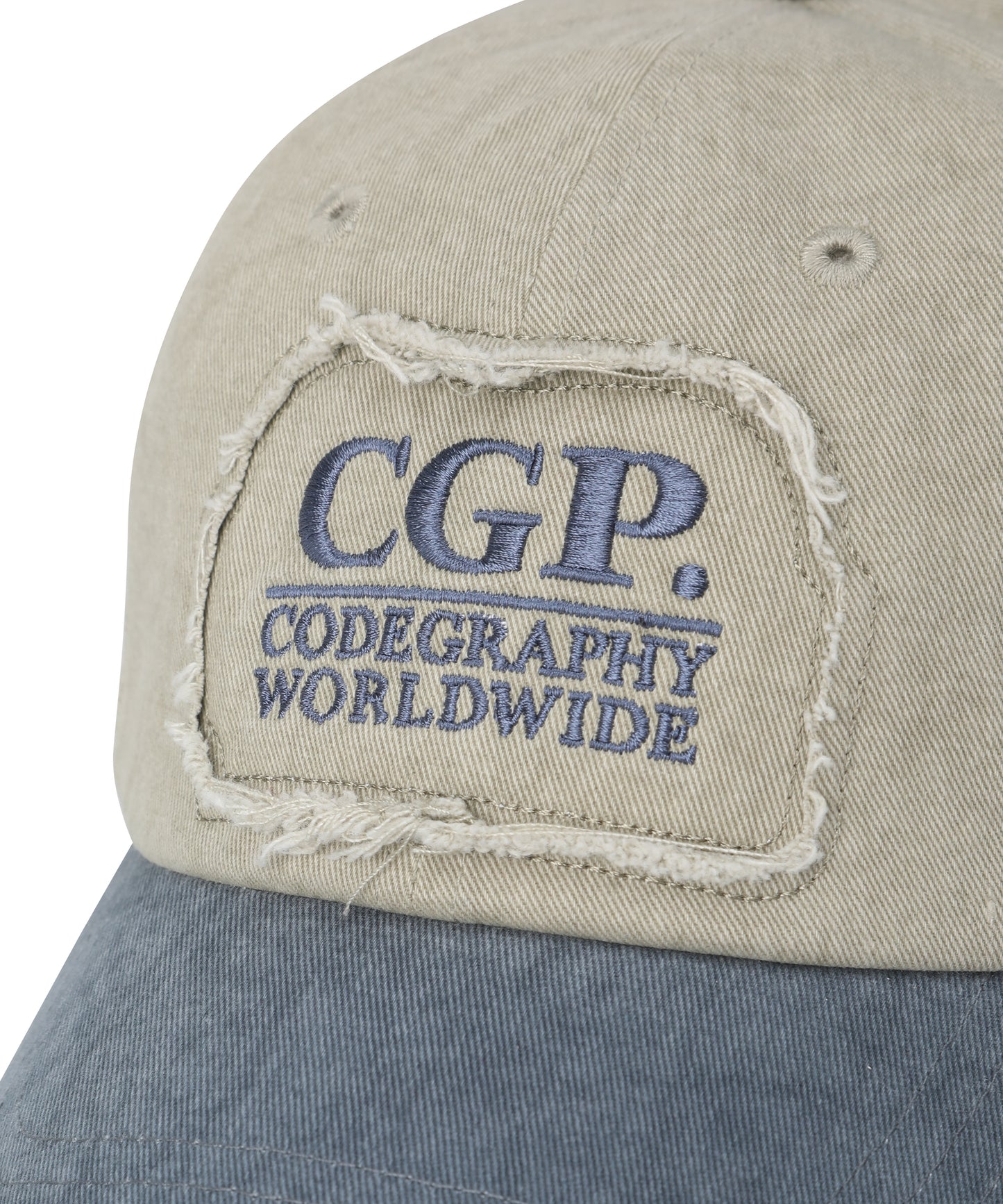 Square Logo Damaged Ball Cap CBFUUAC004