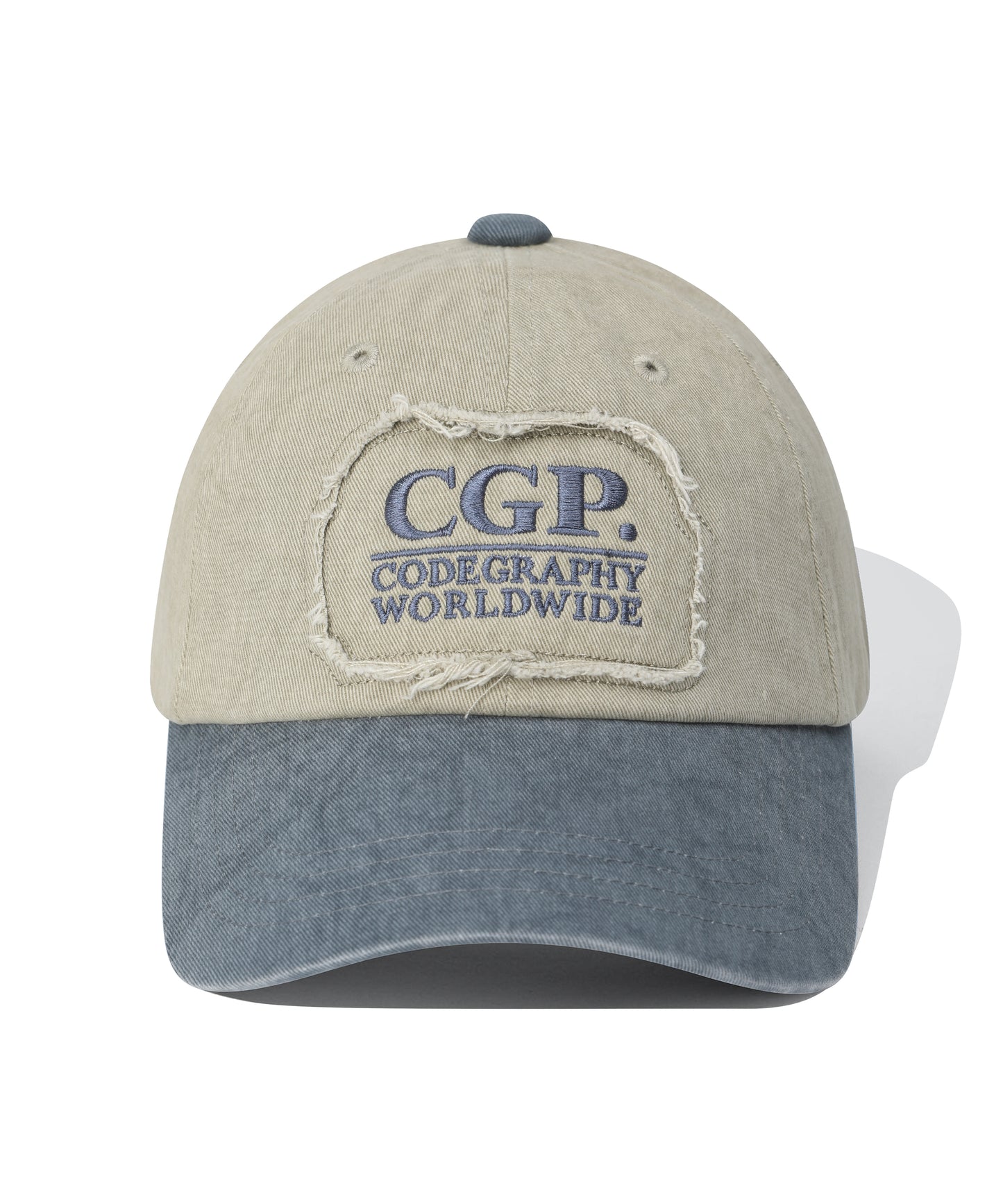 Square Logo Damaged Ball Cap CBFUUAC004