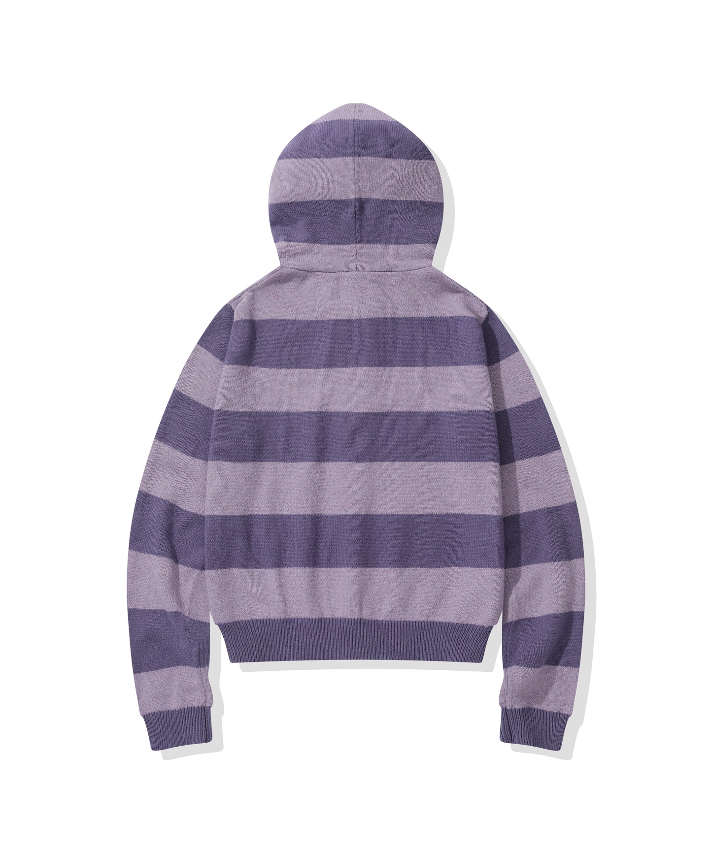 (Women's) Striped Knit Hooded Zip-up CBFSWKC001