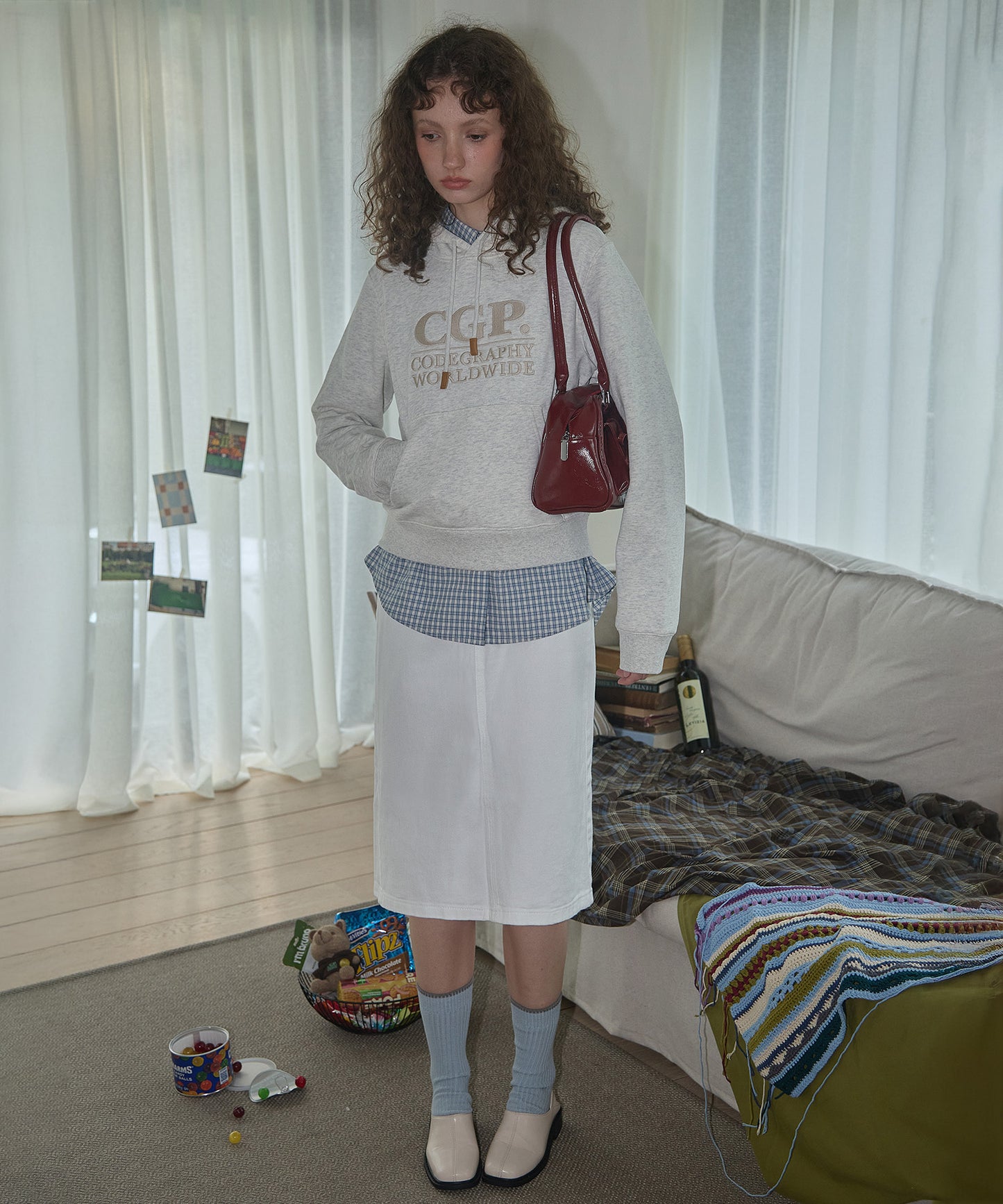 (Women) Square Logo Hoodie CBEBWTH030