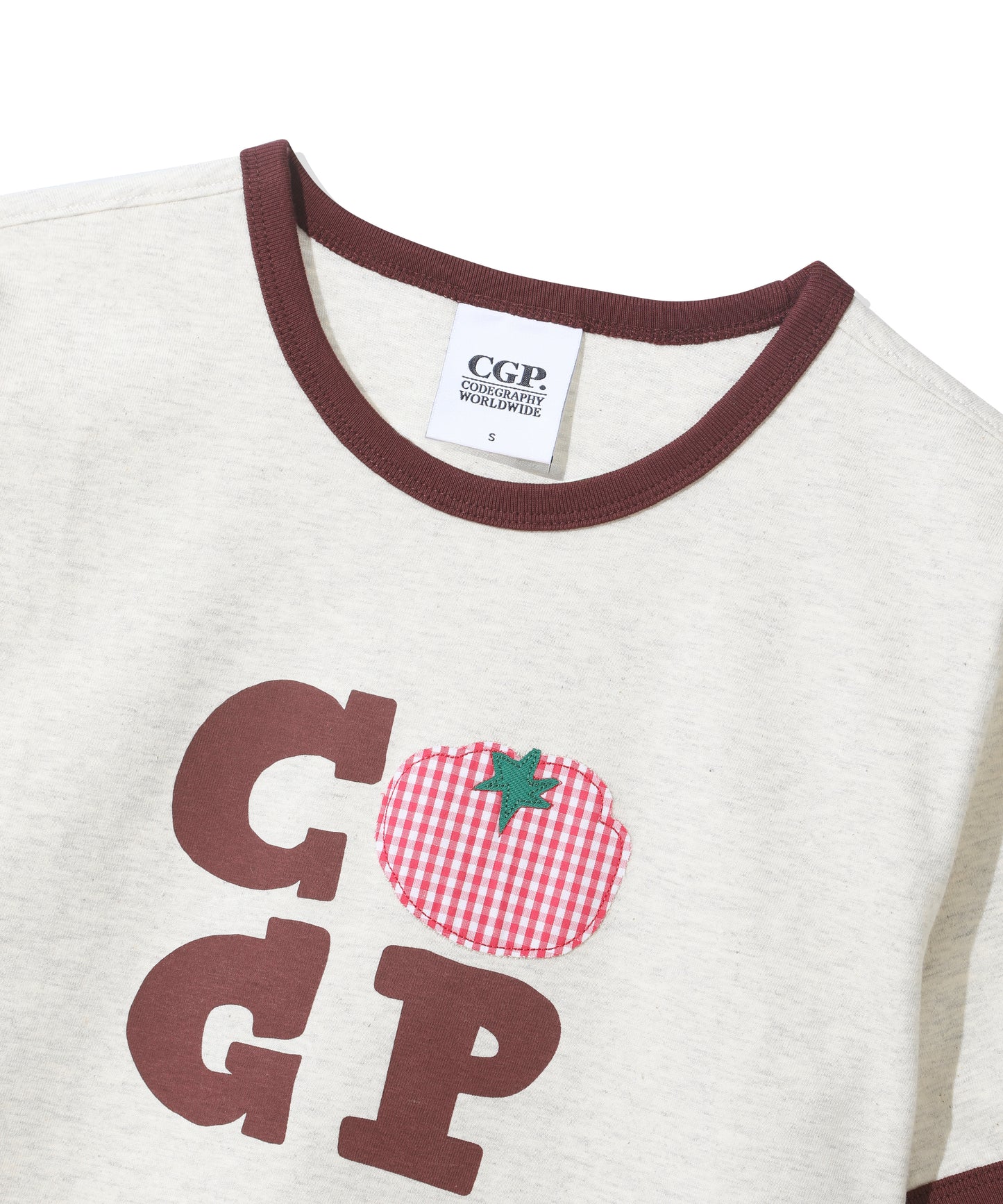 (Women's) CGP Check Tomato Ringer Short Sleeve T-Shirt CBFUWTS124