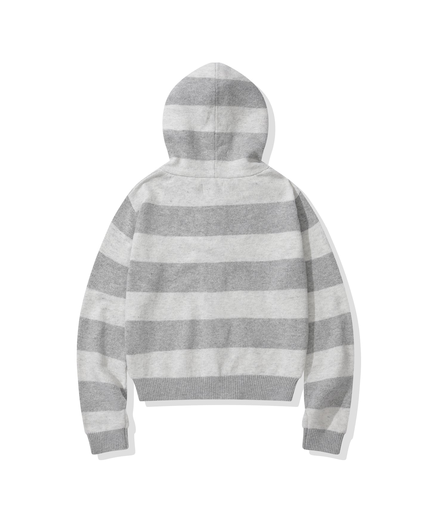 (Women's) Striped Knit Hooded Zip-up CBFSWKC001