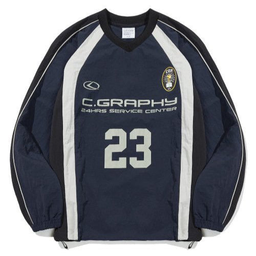 Synthetic fiber color scheme sports crew neck CBESUWM150