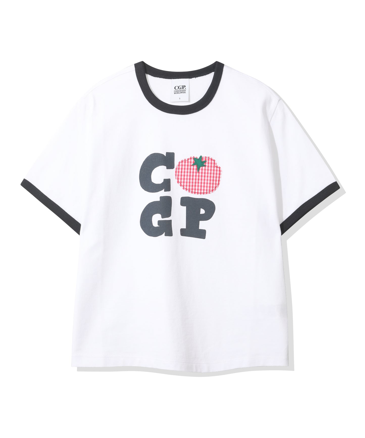 (Women's) CGP Check Tomato Ringer Short Sleeve T-Shirt CBFUWTS124