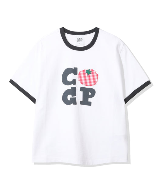 (Women's) CGP Check Tomato Ringer Short Sleeve T-Shirt CBFUWTS124