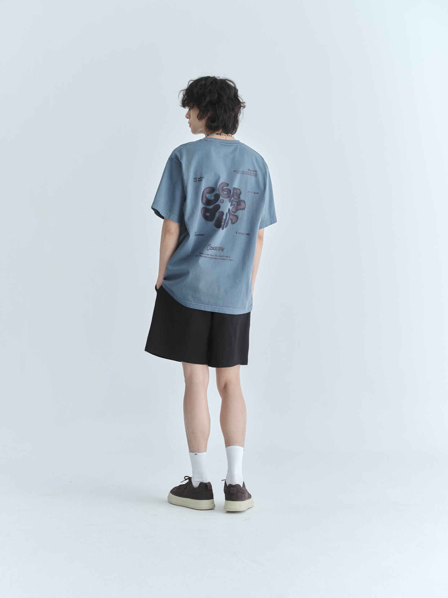 Round C.GRAPHY Pigment Big Overfit Short Sleeve T-shirt CBFUUTS025