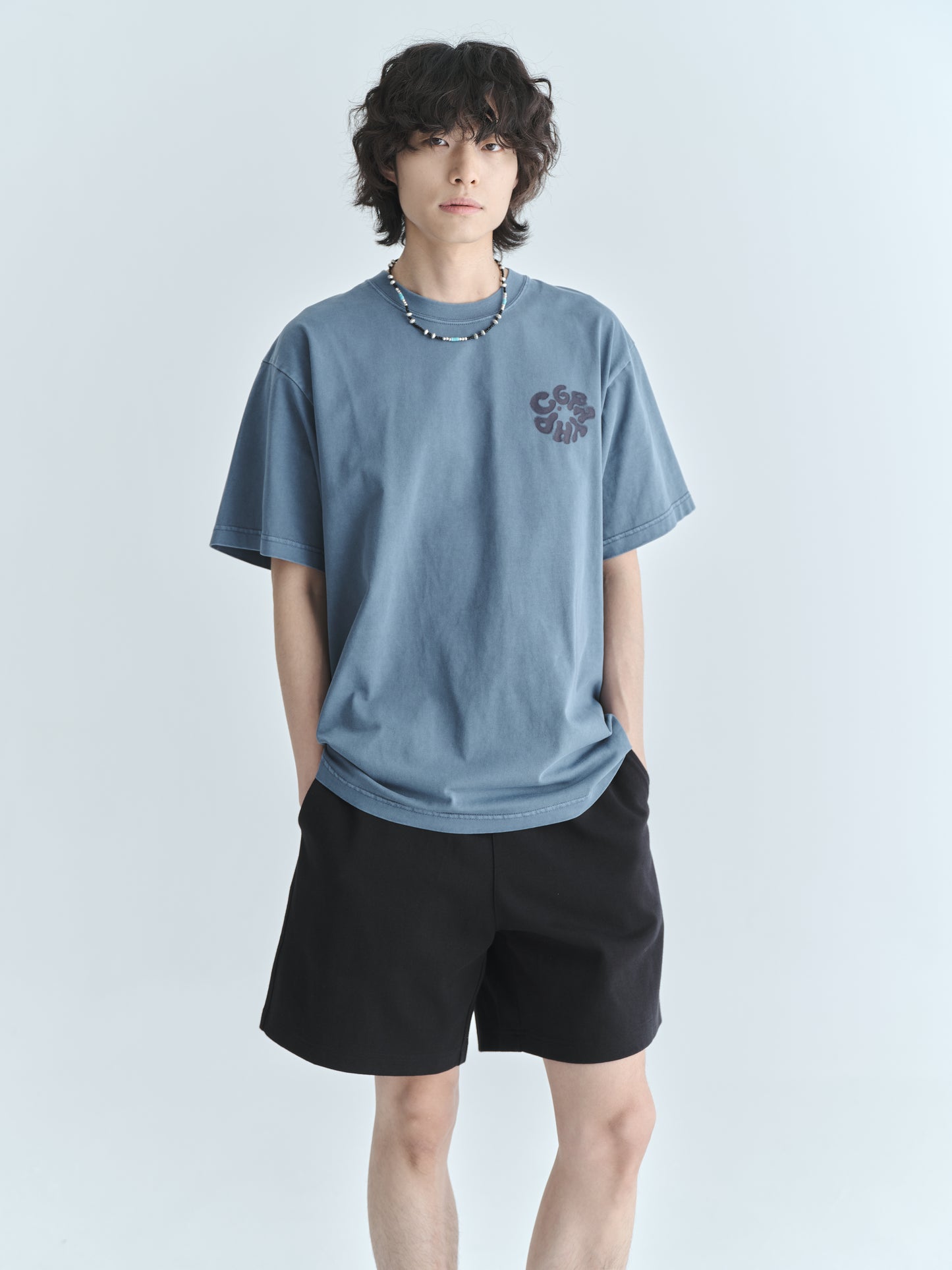 Round C.GRAPHY Pigment Big Overfit Short Sleeve T-shirt CBFUUTS025