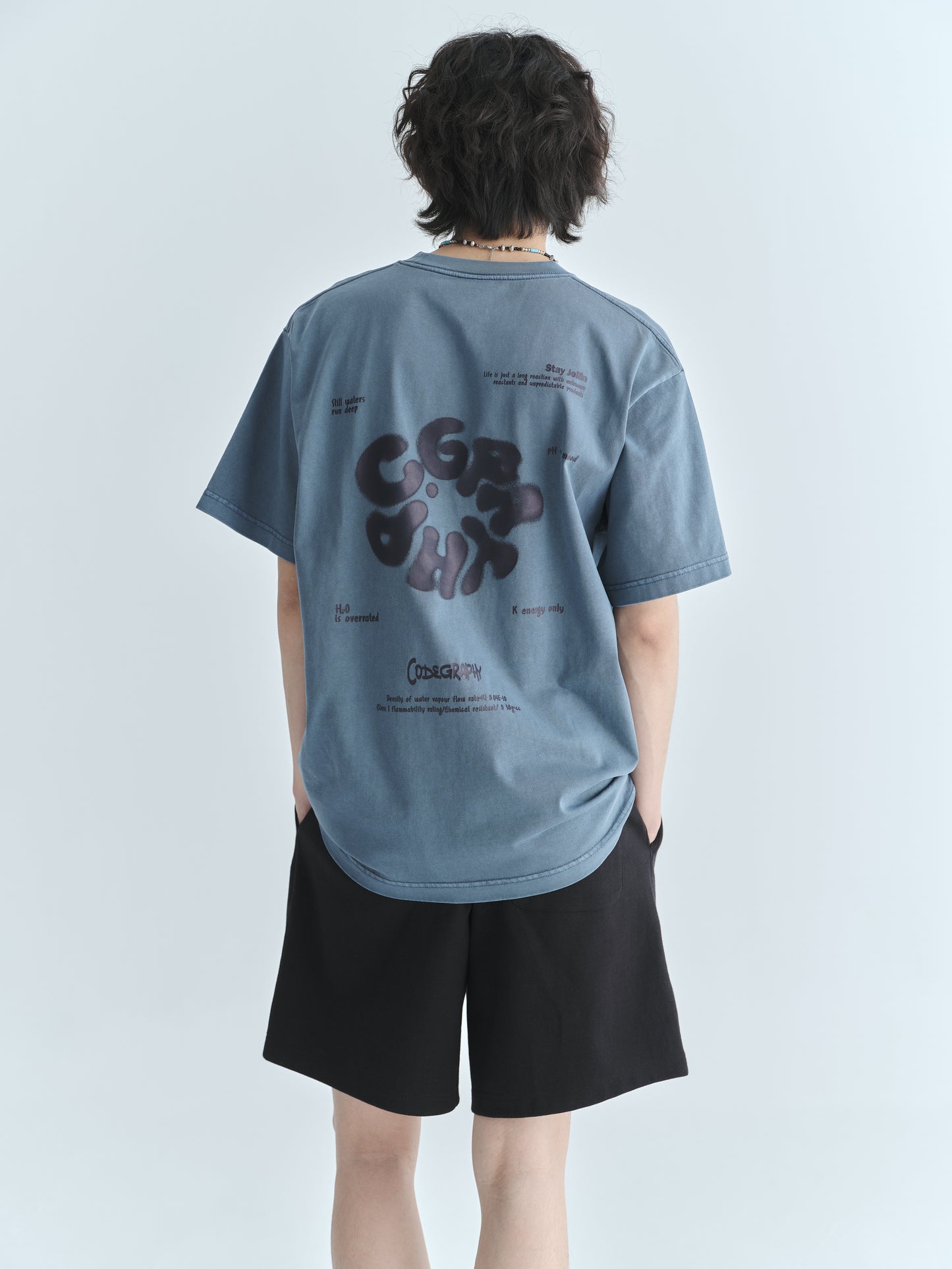 Round C.GRAPHY Pigment Big Overfit Short Sleeve T-shirt CBFUUTS025