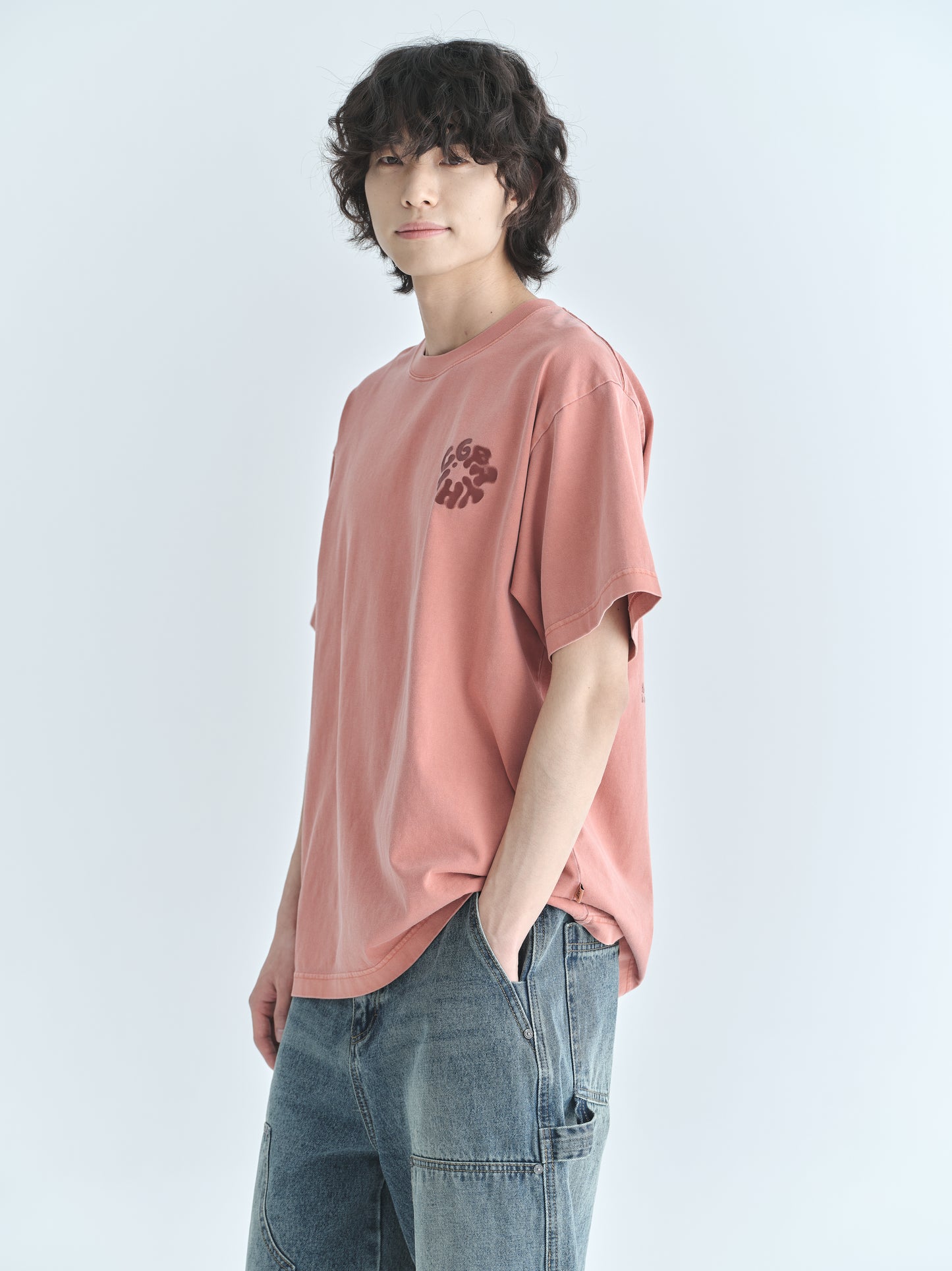 Round C.GRAPHY Pigment Big Overfit Short Sleeve T-shirt CBFUUTS025
