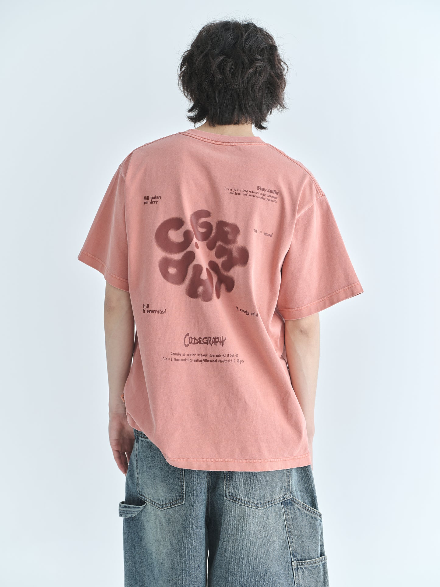 Round C.GRAPHY Pigment Big Overfit Short Sleeve T-shirt CBFUUTS025